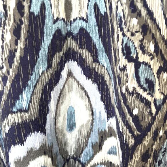 Alfred Dunner Wms 1X Blue Gray Jersey Knit Embellished Popover Tunic Blouse Glam - Picture 7 of 10